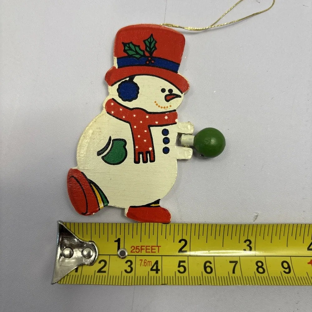 Lot Of 2 Vtg Kurt Adler‎ Christmas Ornaments Hand painted Movable Angel Snowman